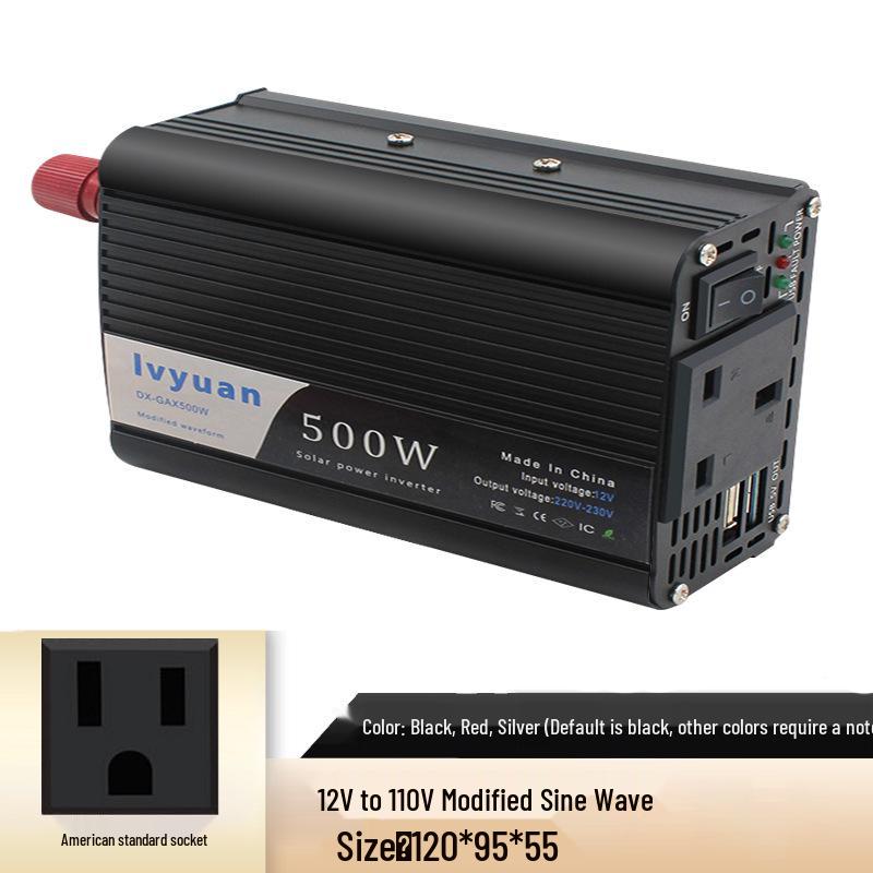 

Автомобільний інвертор потужності з подвійним USB 2000 Вт 12В/24В на 110В/220В