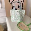 Korean Cloth Handbags Lunch Box Bag Women's Beauty Flower Canvas Bag Outside Shopping Toiletry Phone Oagnzier Storage Bags