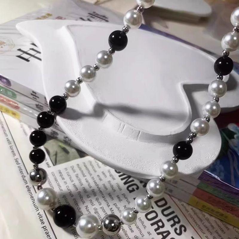 

Xiaozhong Blogger Recommend Pearl Necklace Women Personality Patchwork Fashion New Trendy Time Turning Moon Light Luxury Jewelry Necklace