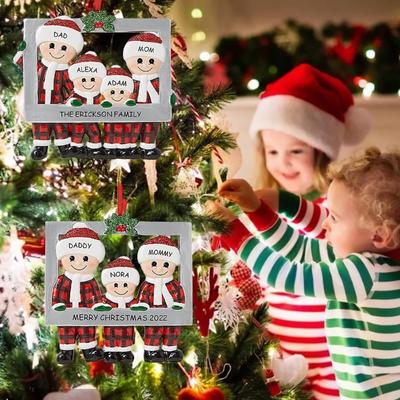 Hot Sale DIY Christmas Family Pendant Merry Christmas Decorations for Home 2024 Christmas Tree Hanging Ornament New Year 2025