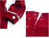 Plus Size Sparkly Red Beaded Dress - New Year Atmosphere