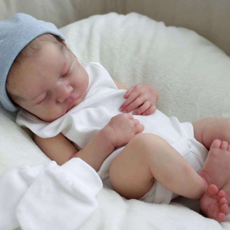 19-Inch Reborn Levi Sleeping Baby Doll Simulation 19 inch Full Silicone