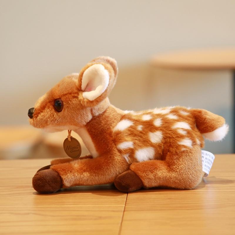 Cartoon Sika Deer Short Plush for Doll Delicate Craft for 6-8 Year Old Kids Relieve Stress Party Favor Girls Gift Suppli