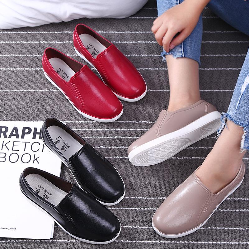 Women's Waterproof Casual Rubber Shoes - Short, Non-Slip, Wear-Resistant for Spring/Autumn