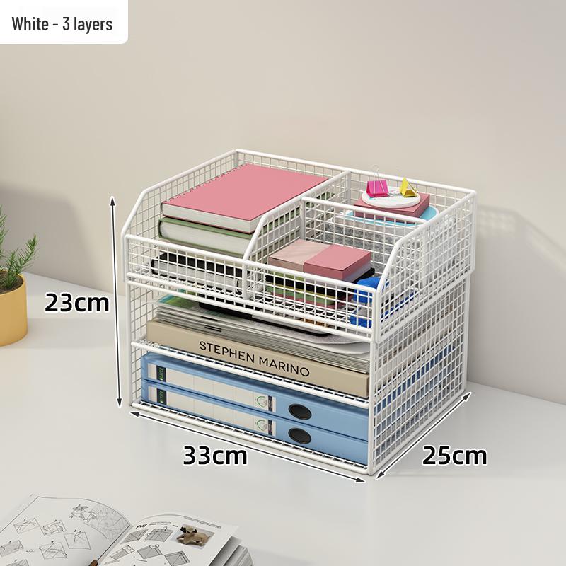 Multi-layer Desktop File & Bookshelf Organizer