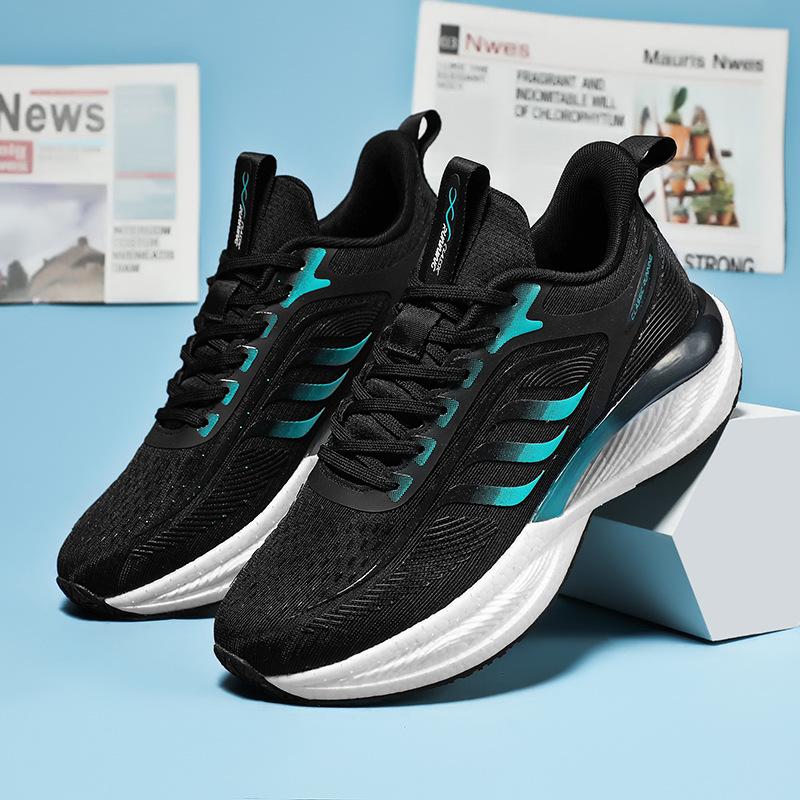 2025 new autumn running shoes, soft-soled popcorn men's and women's running shoes, large-size couple breathable sneakers