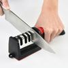 Keuken 4-segment Messenslijper Huishoudelijk Multifunctioneel Handheld Drie-doel Zwarte Slijpsteen