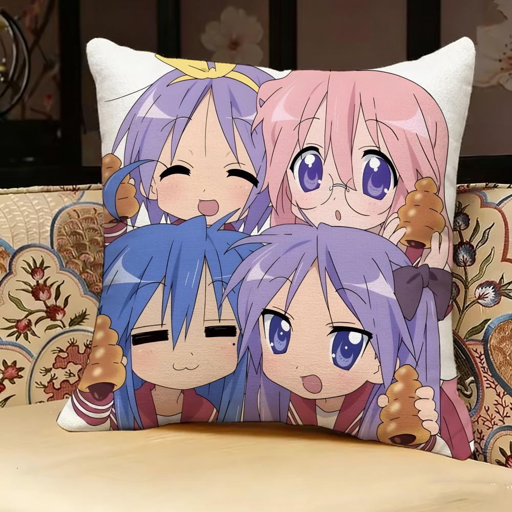 Lucky SStar ANIME Pillow Case Pillowcase Doublesided Printed Sofa Cushion Bedroom Headboard Pillow