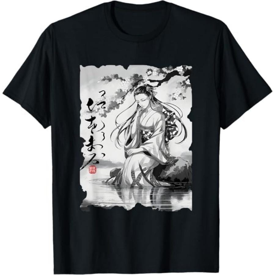 Anime Character Sumi-e Graphic - Vintage Japanese Art T-Shirt BAOANH Mens Womens Tank Top Sweatshirt Hoodie Longsleeve 1823 Black XXXXXL разноцветный