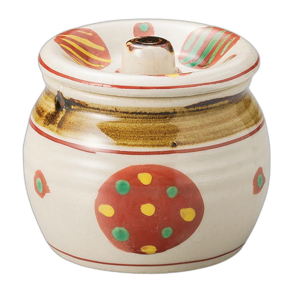 Colored Round Crest 1 Jar X Condiment Jar No. [8.2 H7.5cm, 210cc]
