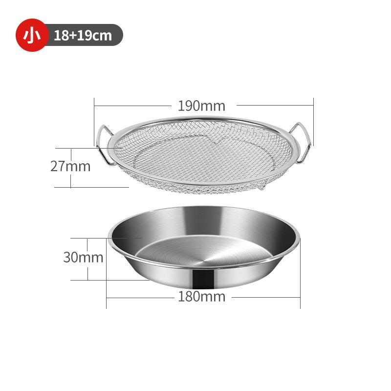 

Oil Filter Tray Stainless Steel Fried Food Draining Rack Frying Filter with Drip Pan Mesh Draining Basket Oil Strainer Tray