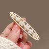 Decorative Hairpin, Imitation Pearl Oval Shape Hair Clip, No Damage Side Bang Hair Pin, Hair Accessories for Multiple Styles