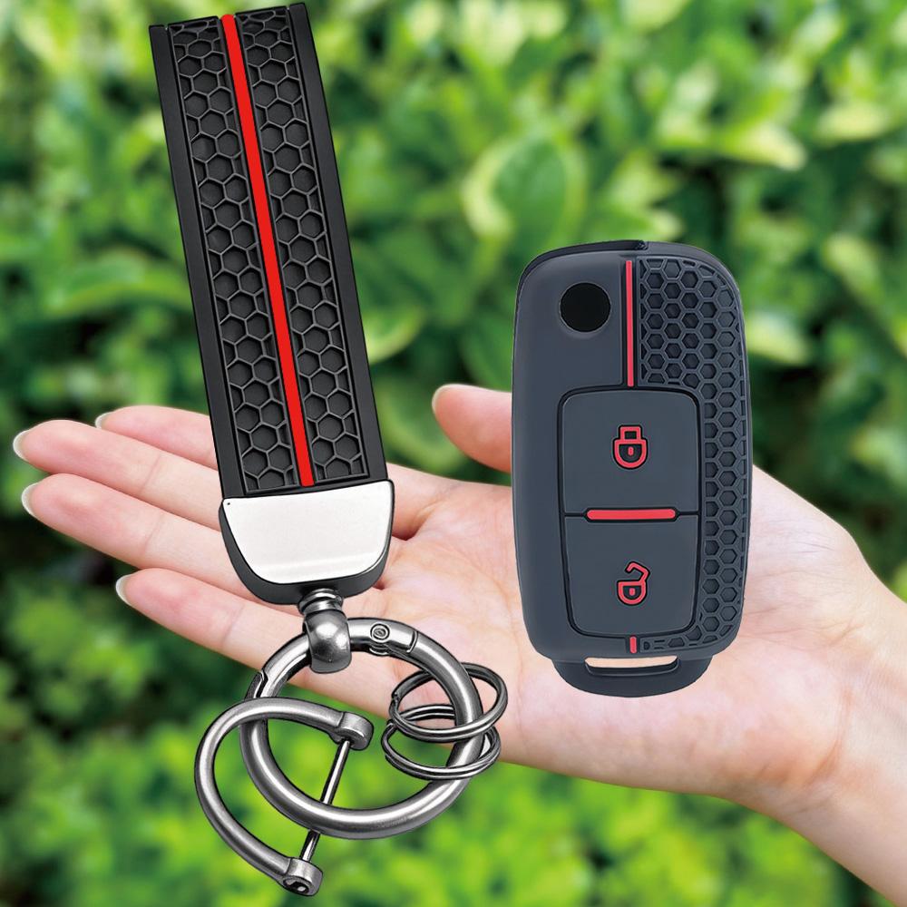 

Keychain Silicone Car Key Case For VW T5 Polo Passat Volkswagen Golf 4 5 6 Caravelle Skoda Fabia Octavia Ligier JS Seat Toledo