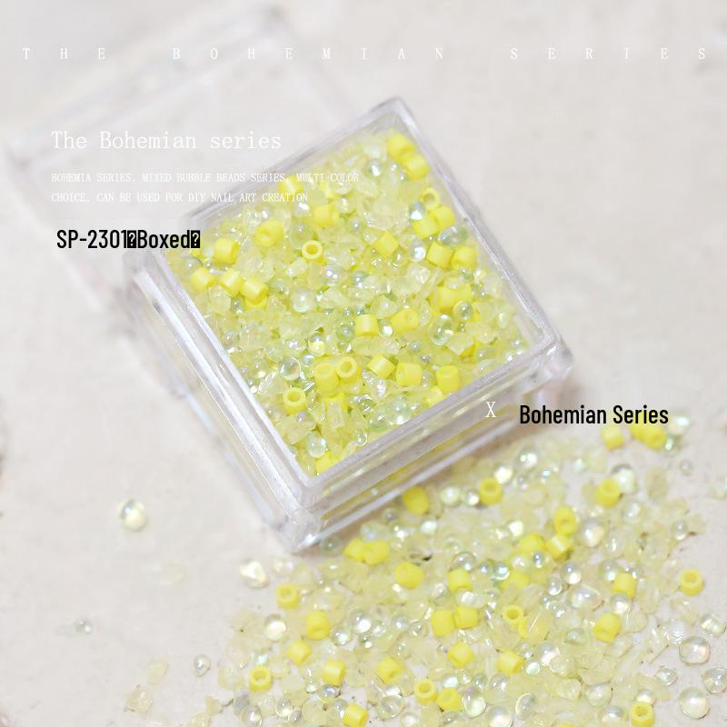 

Богемные украшения для ногтей: Смешанные жемчужные смоляные бусины и неправильные стразы