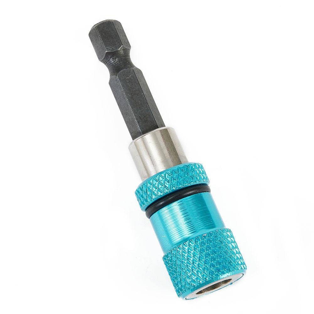Blue Hex Shank Drill Screw Tool for 14 Inch Magnetic Drywall Screw Bit Holder with Chrome Vanadium Steel Material