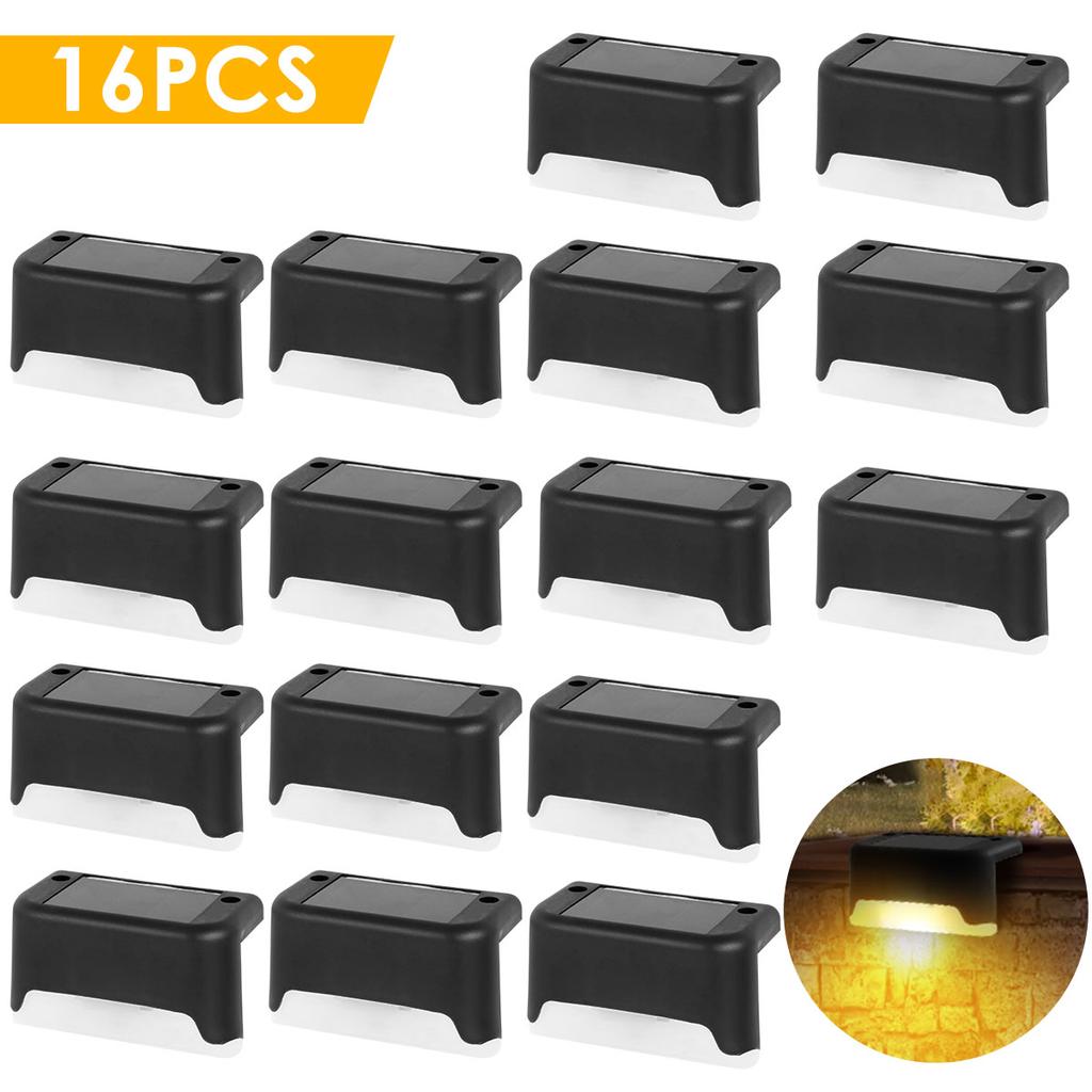 Outdoor Stair Solar Light IPX 65 Waterproof Garden Step LED Solar Lamp for Yard Railing Fence Pathway Patio Lawn Decor 1-16Pcs