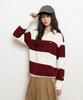 Yujen Essential Stripe Knit_Cream & Burgundy