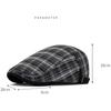 HT4978 Berets Autumn Winter Cap for Men Women Retro Artist Painter Plaid Beret Hat Male Female Ivy Flat Cap Adjustable Beret Cap