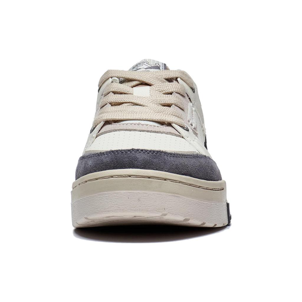 Li Ning Campaign 1.5 Slip Resistant Abrasion Resistant Low top Skateboard Shoes Men's White Gray Brown AGCT265-1