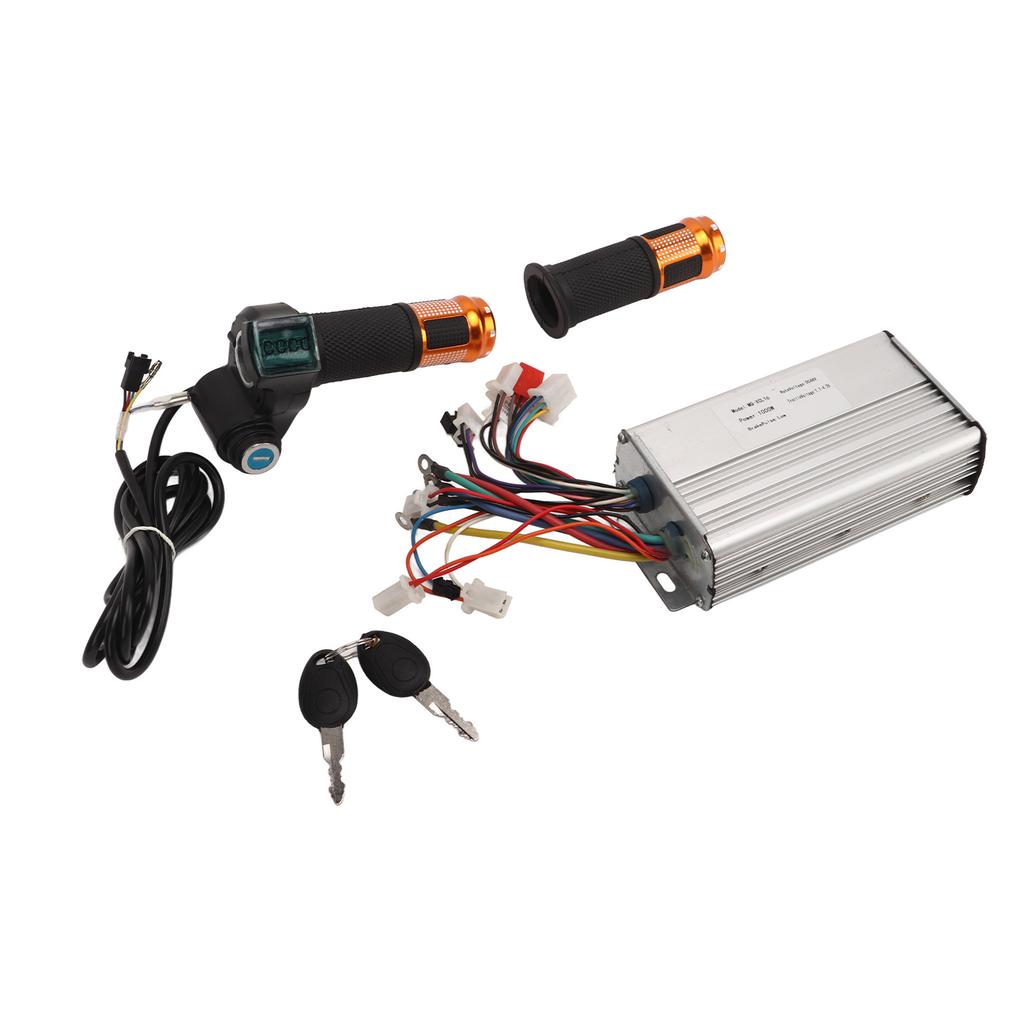 Controlador sin escobillas 48V 1000W Kit de conversión para bicicleta eléctrica Acelerador universal dorado Puño Litio