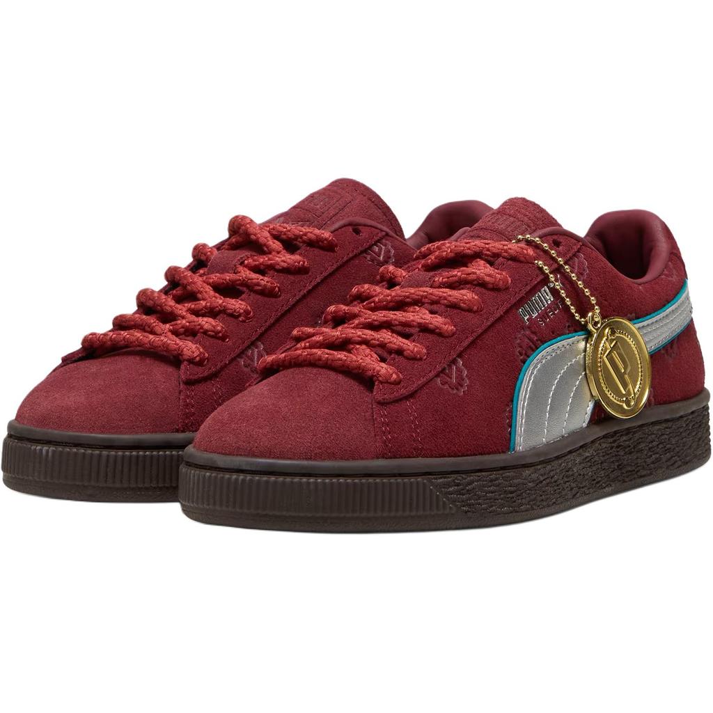 Puma One Piece x Suede Barnesko Rødhåpiratene Barnesneakers Team-Regal-Rød Sølv 396716-01