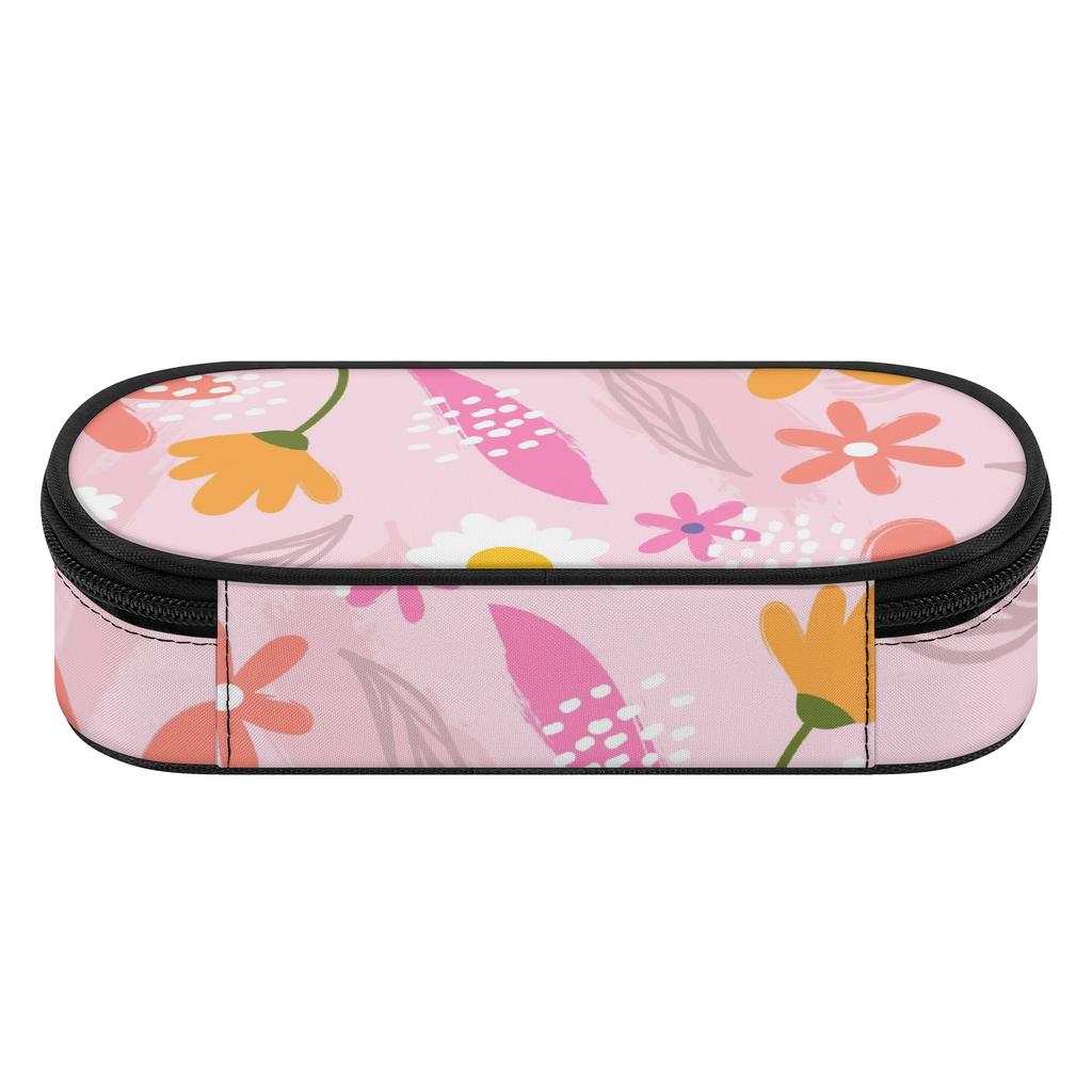 Pencil Bag Easy Open Zipper Spacious Storage 300D Polyester with Mesh Pocket Removable Divider and Pen Slots for Daily School Use