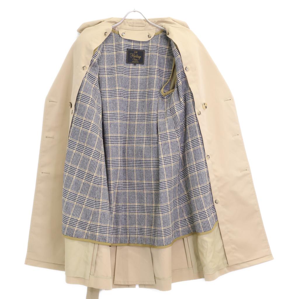 NIJYUSANKU Beige Heritage Check Liner Trench Coat coat 40 beigeUsed