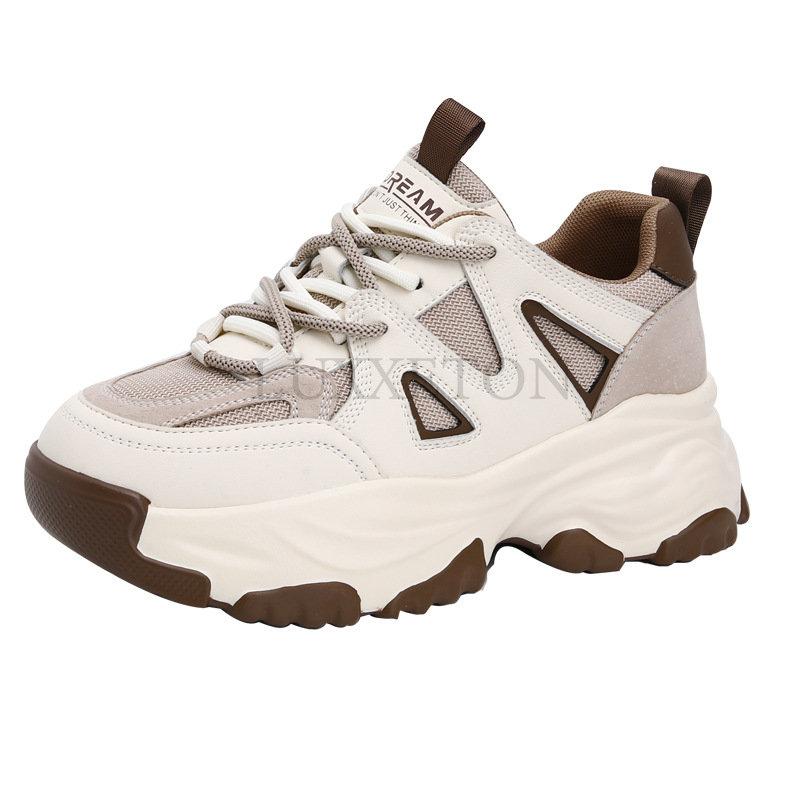 fashion Meotina Women Genuine Leather Sneakers Round Toe Platform Plats Mixed Colors Ladies Simplicity Casual Shoes Spring Autumn