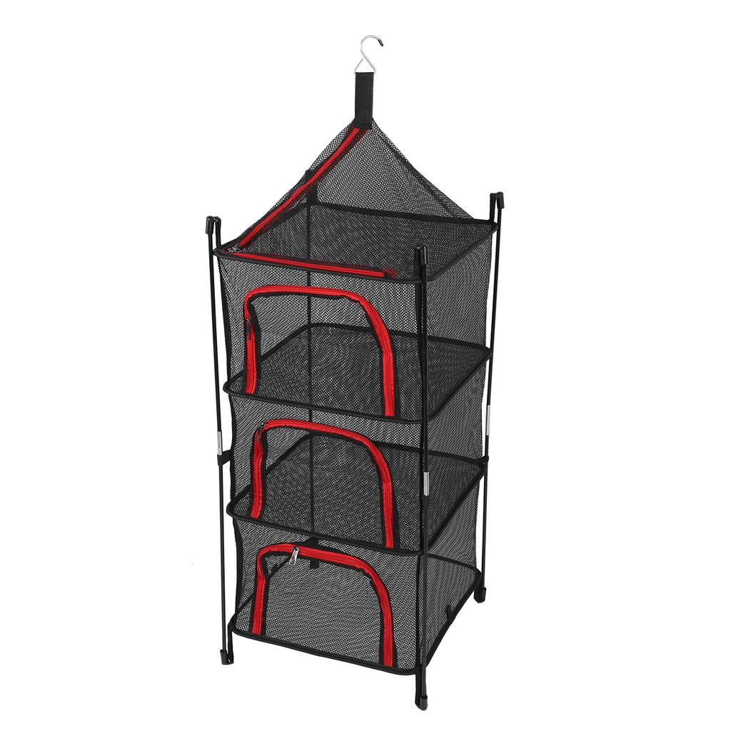 Hanging Drying Mesh Foldable 4 Layer Multifunctional Thickened Hanging Mesh Net for Clothes Fish