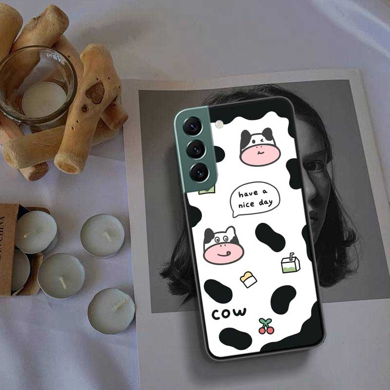 New Cute Cow Print Phone Case For Galaxy A55 A35 A25 A15 A03S A04S A05S Samsung A20E A30 A40 A50 A70 A71 A51 A41 A31 A10S A21S C