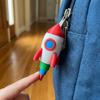3D Printed Rocket Shaped Keychain Stress Relief Toy Durable Soft Material Portable Key Ring Fidget Toy for Anxiety and Focus