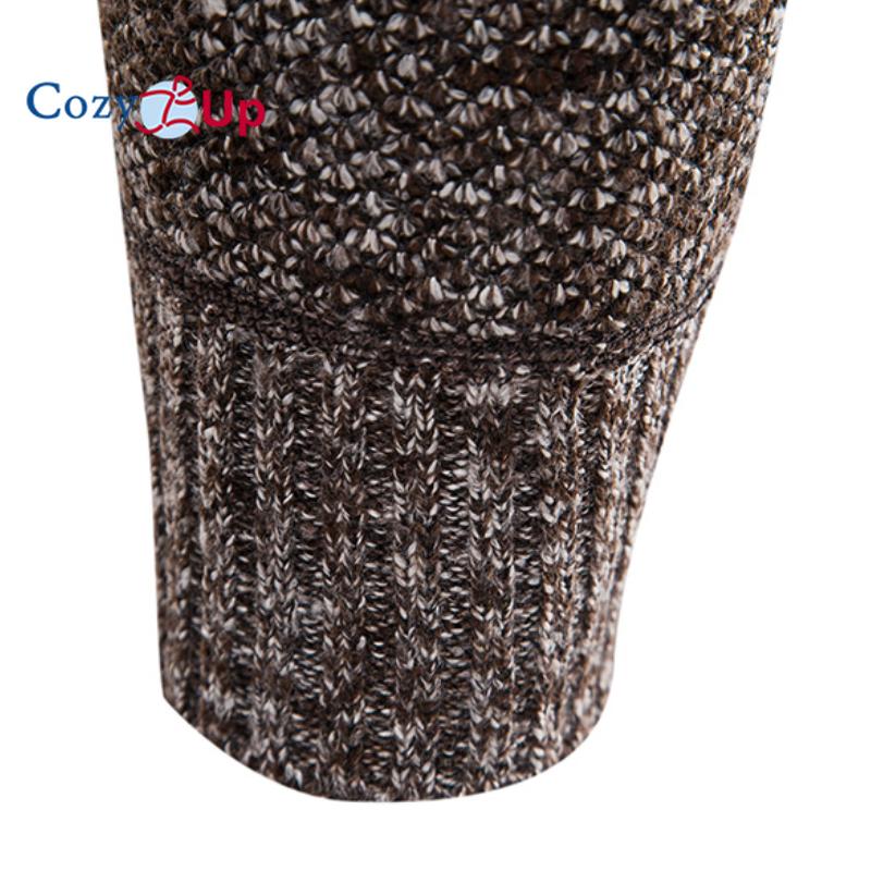 Cozy Up Men's Autumn and Winter Solid Thickened and Padded High-Collar Sweater