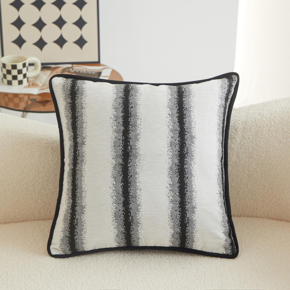 45X45Cm New Luxury Chenille Cushion Cover Nordic Black White Modern Abstract Geometry Patterns Sofa Office Pillowcase Home Decor