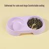 Double Cat Bowl Macaron Color Anti-Spill Pet Feeder - Oval Style