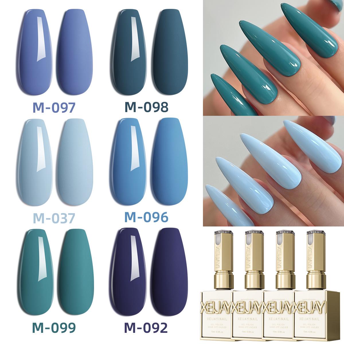 

2025 Trendy Temperament Lake Blue Series Gel Nail Polish