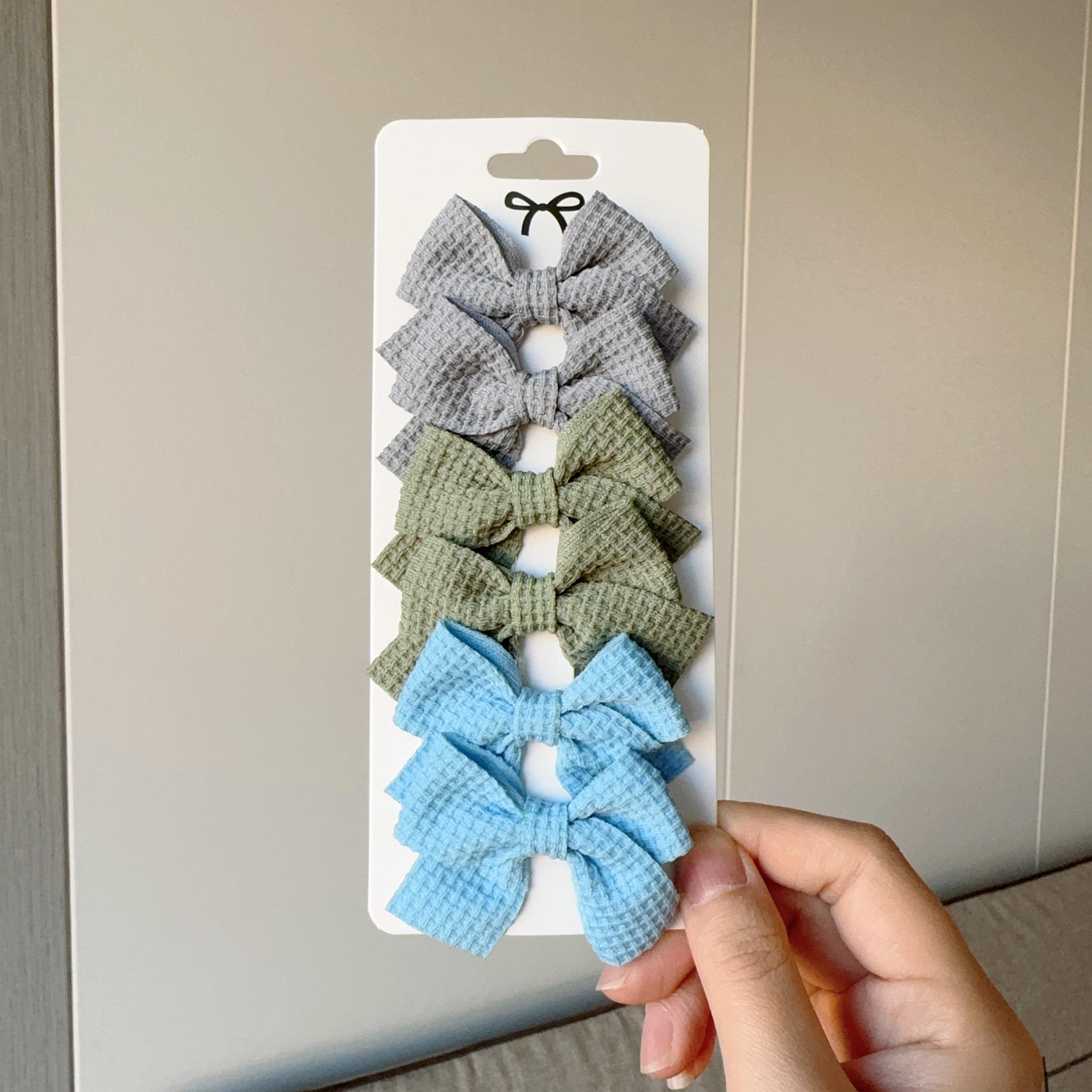 

6Pcs/lot Solid Color Ribbon Baby Bows Hair Clips for Baby Girls Handmade Bowknot Hairpin MiNi Barrettes Kids Hair Accessories