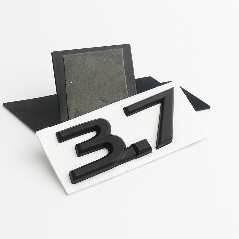 1X 3D Metal 3.7 Car Sticker Badge Auto Emblem Trunk Decals for 3.7 Q50 Q50S Q50L G37 Q30 QX60 Q70 G25 QX70 FX35 FX37