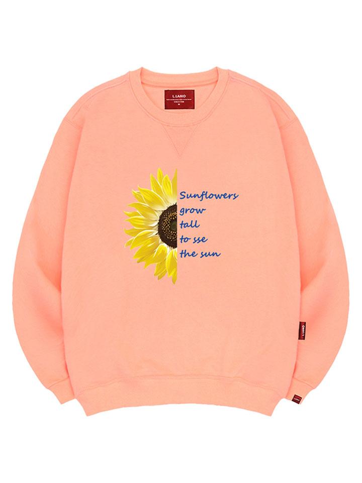 Ellamo Half Sunflower Sweatshirt Unisex Plus Size S~4Xl (Type A)