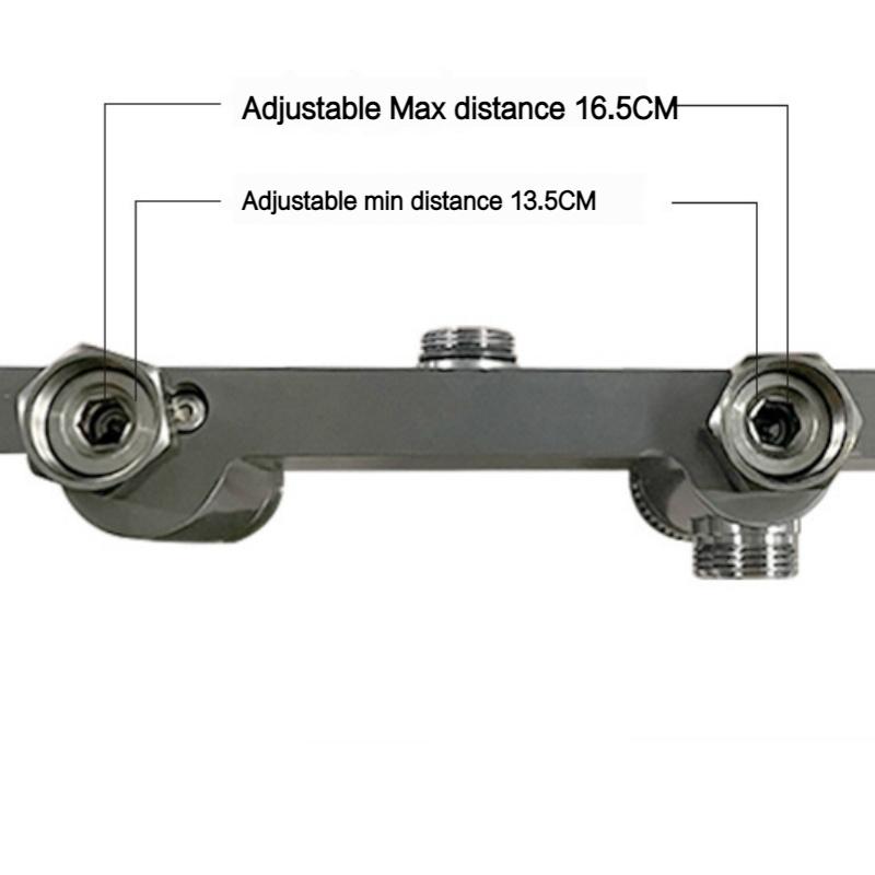 Set Sistema Doccia Grigio Bagno Moderno Set Doccia Bagno Hotel Appartamento Vasca da Bagno Miscelatore Acqua Calda Fredda Soffione Pioggia Rubinetto Set Completo
