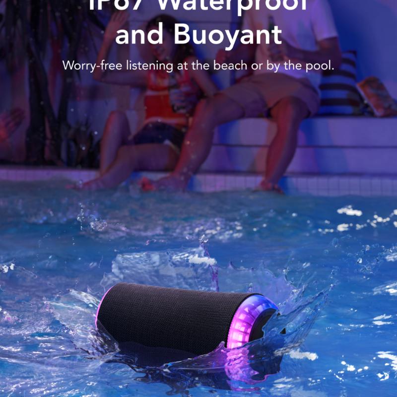 1PCS Portable Speaker, 30W 360 ° Sound, Synchrotron Radiation Lamp, Player