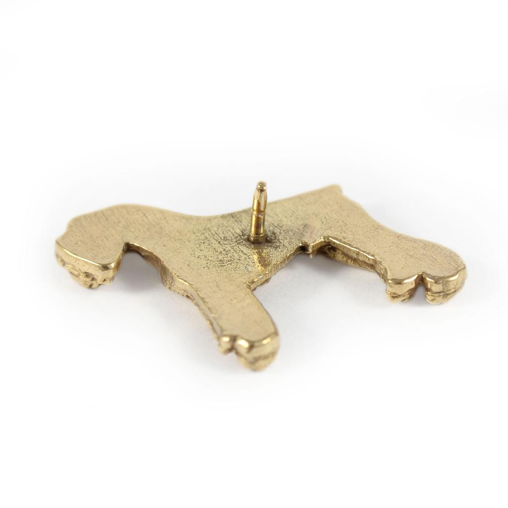 Schnauzer - gold-plated pin brooch, elegant dog ornament, unique pin by Art-Dog brand