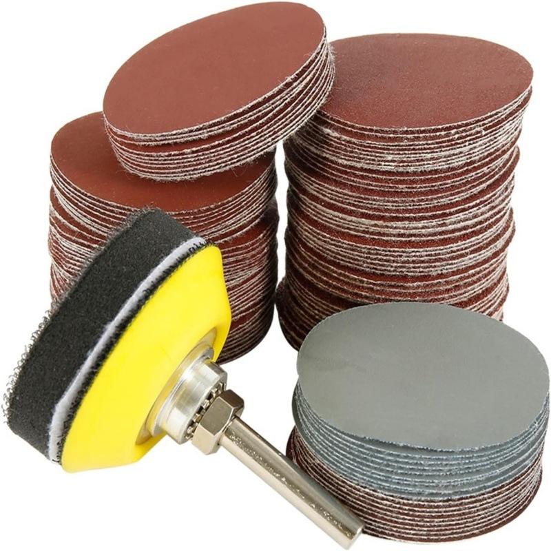 50mm Flocked Sandpaper Set, 303 Pieces (40-7000 Grit) for Metal & Wood Polishing