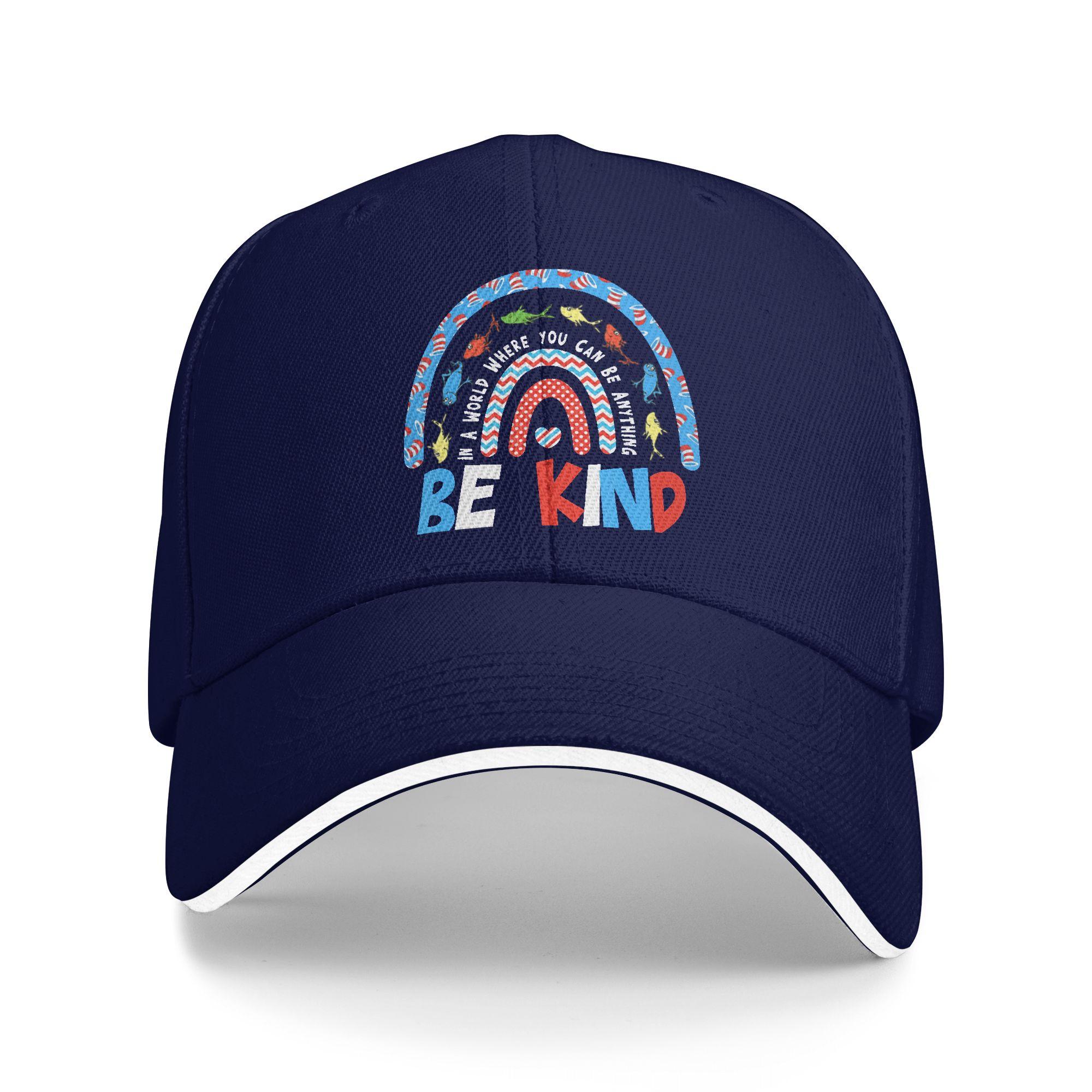 

Autism Awareness Be Kind Why Fit in Doctor Teacher Cat Casual Baseball Cap Spring Trucker Hat Unisex Classic Baseball Caps One Size