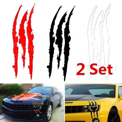 2 Set Car Headlight Scratch Stripe Stricker Decal Sticker Claw Stripe Slash Truck Vinyl Strickers