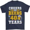 40th Birthday 40 Year Old Funny Alcohol Unisexs TShirt 100 Cotton