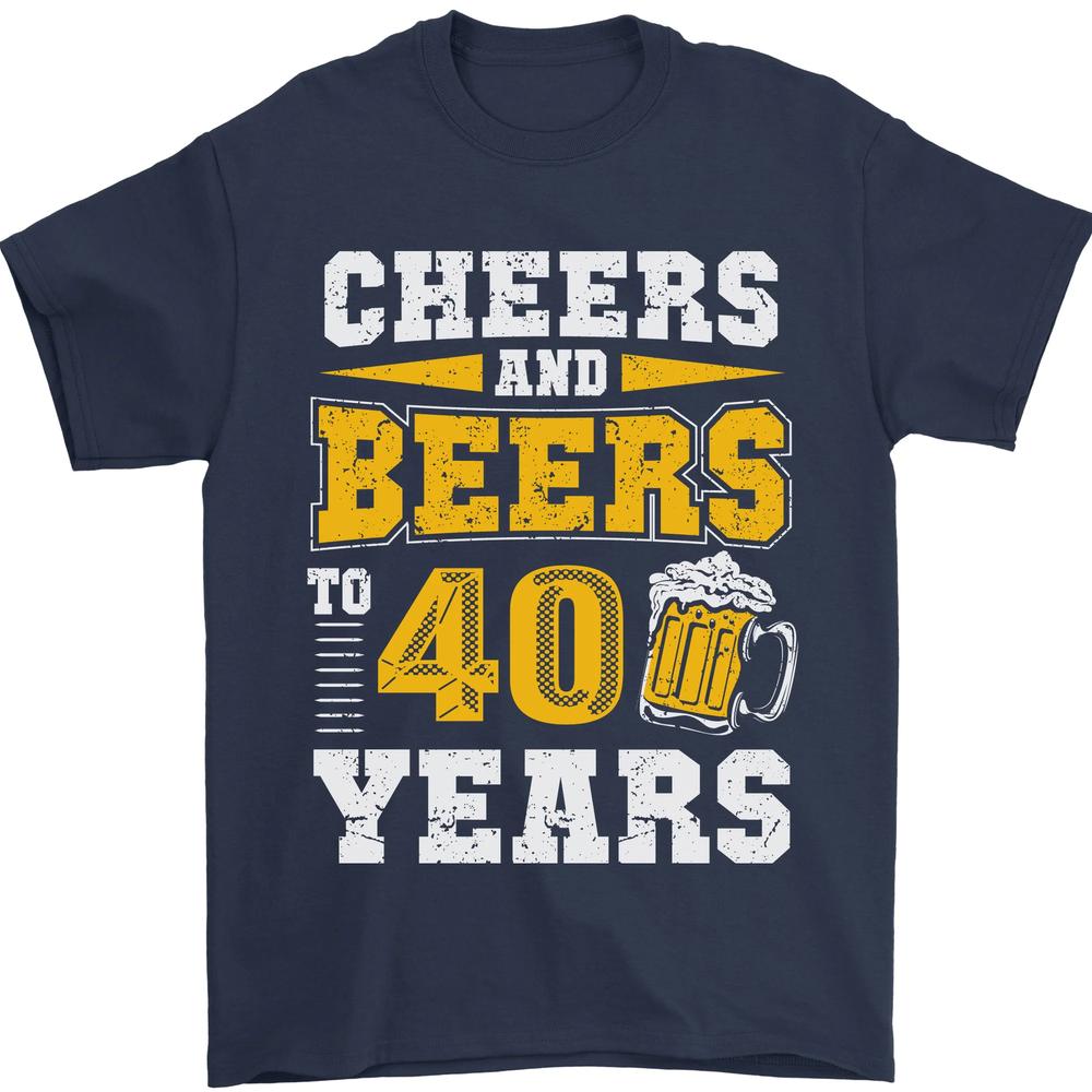 40th Birthday 40 Year Old Funny Alcohol Unisexs TShirt 100 Cotton