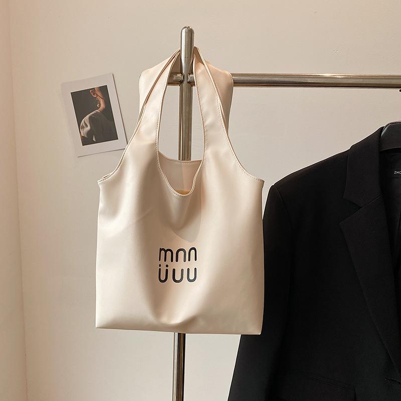 

Повседневная сумка большой вместимости женская 2025 новая модная сумка-мессенджер для поездок на работу, сумка для занятий для студенток, сумка-тоут, сумка-ведро белый