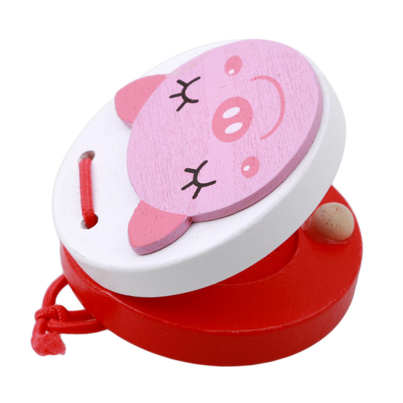 Preschool Early Castanets Toys Clapper Handle Musical Instrument Educational