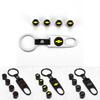 Elegant Zinc Alloy Car Wheel Tire Valve Dust Caps With Chevrolet Emblem Keychain