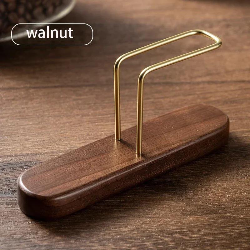 Oak/Walnut Wood Filter Paper Rack Holder Vertical Storage Stand Durable for Fan Shape V Shape Filter Paper Coffee Accessories